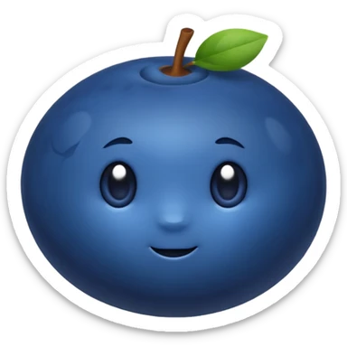 Single blueberry sticker