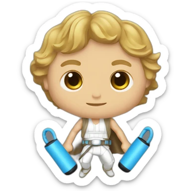 luke skywalker jump rope sticker