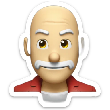 dr eggman sonic face sticker