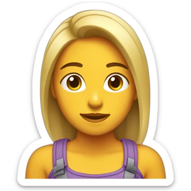 Chica bostezando sticker