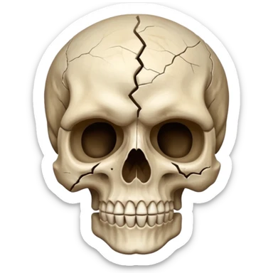 Skull with 🖕✌️ sticker