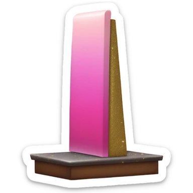 Pink ombre realistic guillotine with glitter sticker
