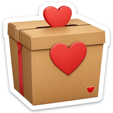 meal box with a heart above sticker