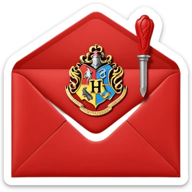 Hogwarts envelope with sealing wax sticker