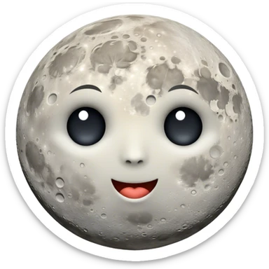Face of fuul Moon sticker