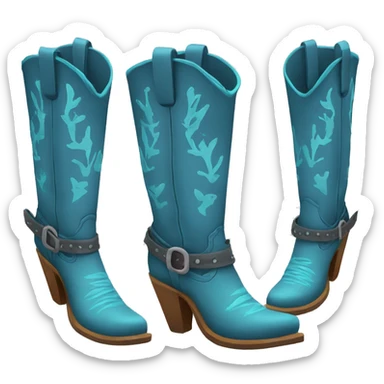 Blue Cowgirl Boots sticker