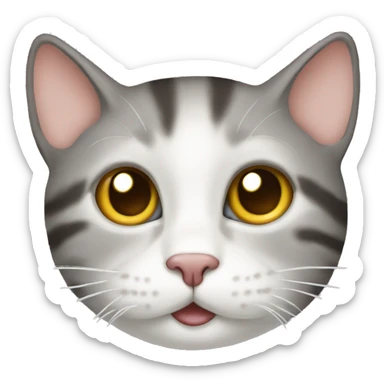 cat with milk dripping from whiskers sticker