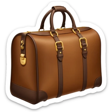 Brown gold luxury travelling bag  sticker