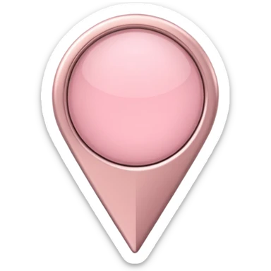 minimalist light pink location pin no face sticker