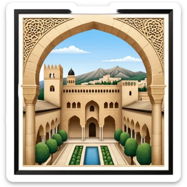 The alhambra of granada, spain  sticker