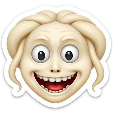 Creepy twisted face emoji  sticker