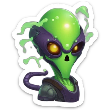 alien enrgy drink scifi roguelike rpg style inspired by slay the spire digital art sticker