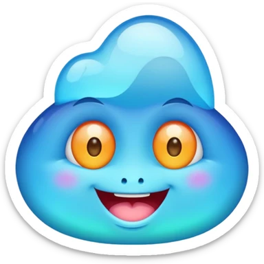 charactarised colorful minerals with eyes and mouth single sticker