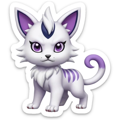 Absol-Meowth-Gatomon-fusion, full body sticker