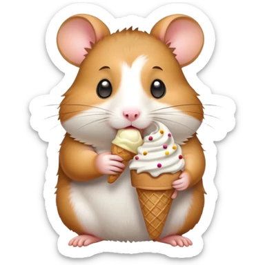 hamster icecream sticker