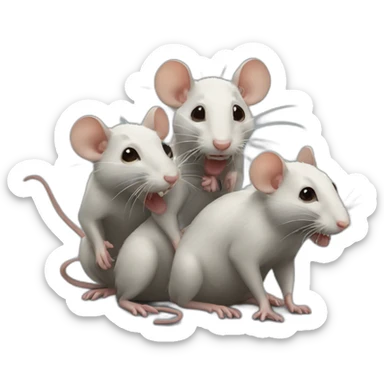 four rats sticker
