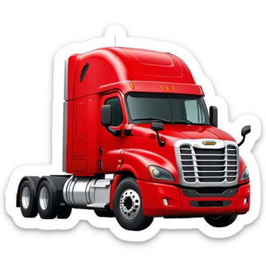 Cattle Truck - Freightliner Cascadia (Model Year: 2021) (Iconic colour: Red) sticker