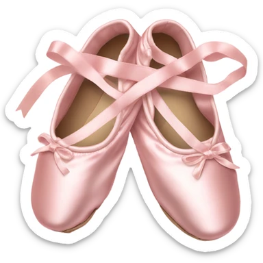 pastel pink ballet shoes sticker