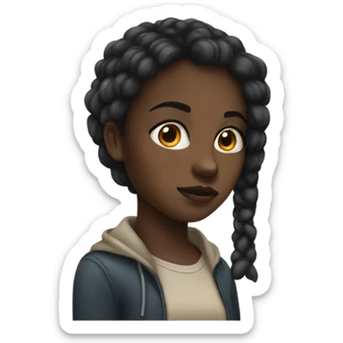Black girl side eying  sticker
