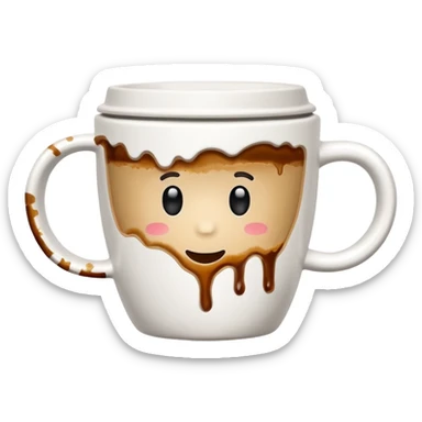 Empty Coffee Cup a view from upwards and i should see the bottom of the coffee cup  sticker