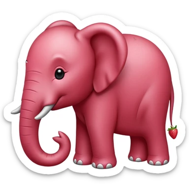 Make a yin yang strawberry elephant sticker