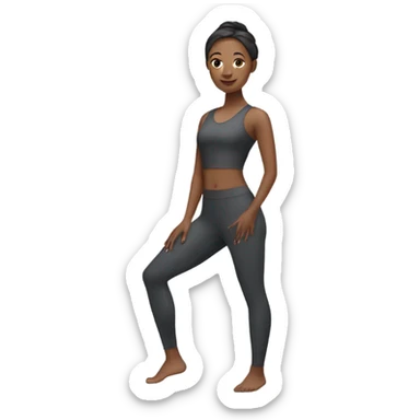 woman in yoga suit sticker