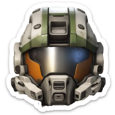 design me a emoji of Jack Cooper’s helmet from Titanfall 2. the front of the helmet facing straight forward, a straight on view of it. sticker