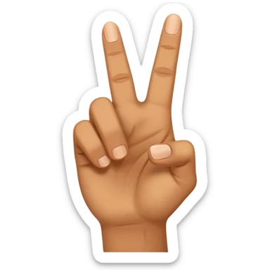 finger pointing towards sticker