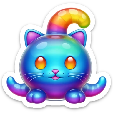 Jelly cat sticker