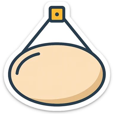 minimalist beige oval door sign with shadows and highlights, hanging on a hinge, icon color outlined style sticker