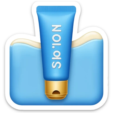 blue cream tube packaging sticker