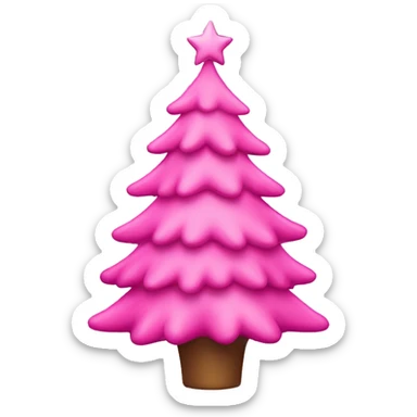 Pink Christmas tree  sticker