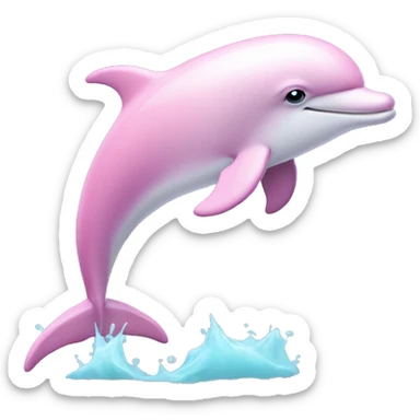 Pastel-pink-colors-dolphin sticker