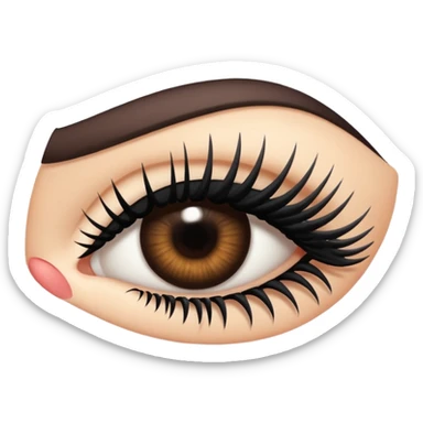 Batting eyelashes sticker