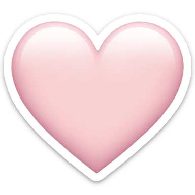 Light pink heart sticker