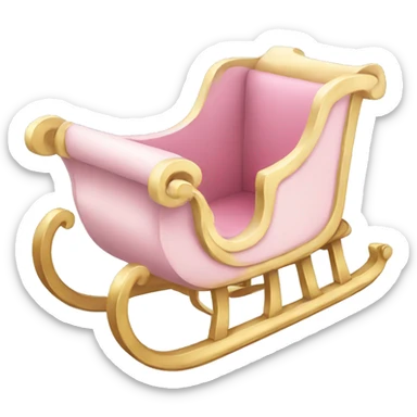 Light pink sleigh sticker