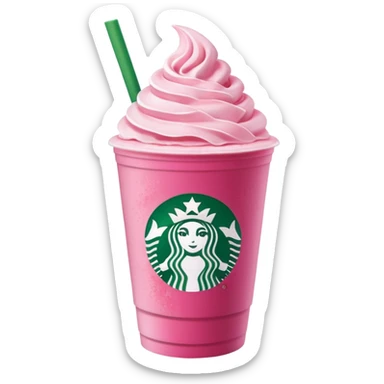 Starbucks pink matcha sticker