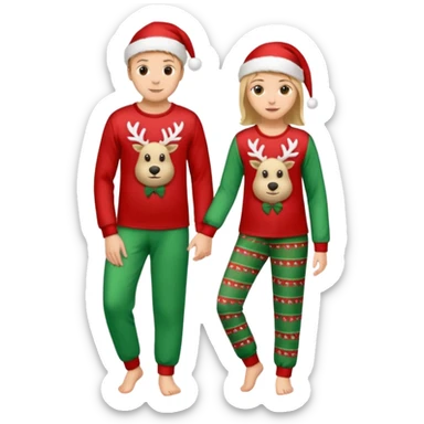 xmas pajamas unisex sticker