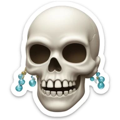 do a skull with the blowing bead sticker