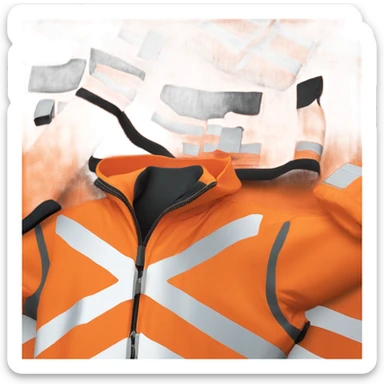 orange hi visibility clothing sticker