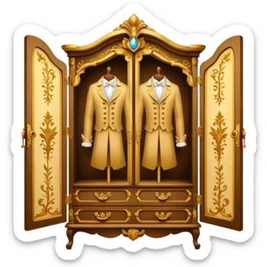 the lady who was turned into a wardrobe by magic, a character from the fairy tale Beauty and the Beast sticker