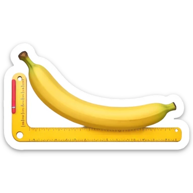 banana ruler sticker