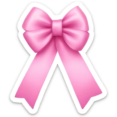 Pink ribbon bow  sticker