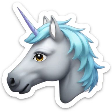 Une licorne qui fume sticker