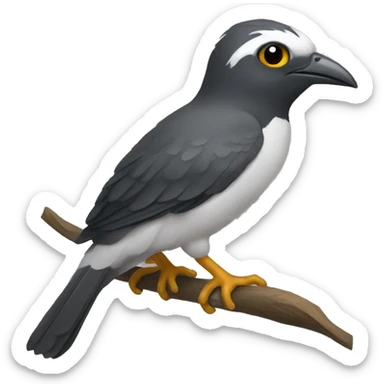 Cagou new caledonia bird sticker