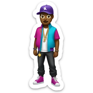 seagull head on human rapper sticker