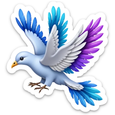 a dovetail consisting of neatly arranged feathers sticker