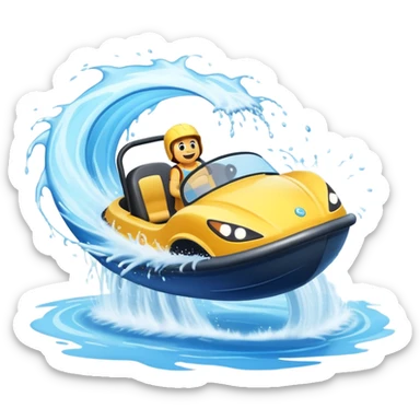 Water ride at amusement park sticker