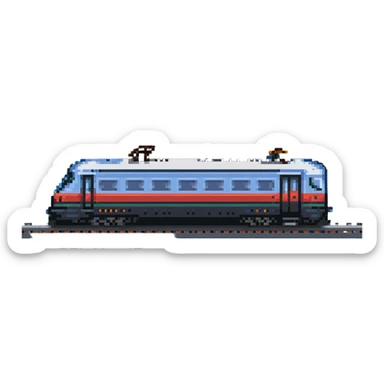 front view of an Amtrak train in pixel art style sticker