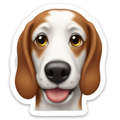 Un perro salchicha con una mancha blanca en la frente sticker